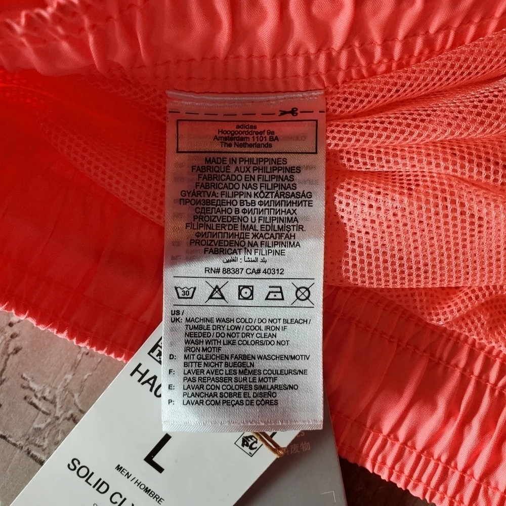 NWT Adidas Performance Solid Board Shorts Men's Swim Trunks Swim Shorts Neon